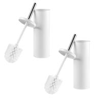 Beldray Toilet Brush and Holder Set 2 Pack Bathroom Bowl Cleaner Stiff Bristles