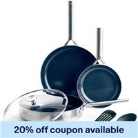 Blue Diamond Cookware Set 6 PC Frying Pan Skillet Utensils Non-Stick