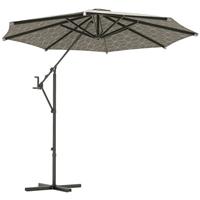 Outsunny 2-in-1 Cantilever Parasol and Market Parasol with 360 Rotation