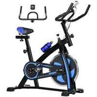 SPORTNOW Indoor Exercise Bike Stationary Bike for Home Gym Workout, Blue