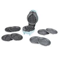 Mini Waffle Maker 5-in-1 Non-Stick Easy Clean Removable Plates Giles & Posner