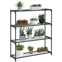 Outsunny Plant Stand, 4-Tier Planter Holder Flower Display Rack, Dark Green