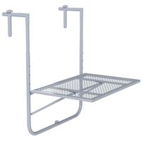 Outsunny Balcony Hanging Table Wall Mount Adjustable Folding Desk Patio Grey