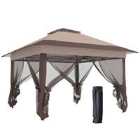 Outsunny 3.6 x 3.6m Pop-up Tent Gazebo Instant Canopy Steel w/ Bag