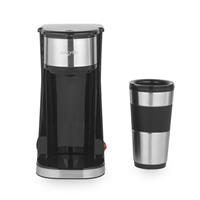 Salter One Cup Filter Coffee Maker & 420ml Travel Mug Reusable Filter Brew & Go