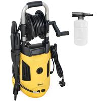 Outsunny 1800W Power Washer 150 Bar Pressure 6M Hose and Hose Reel, Yellow