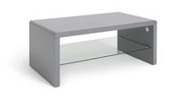 Sleigh Coffee Table Gloss Grey Modern and Stylish Living Room Furniture