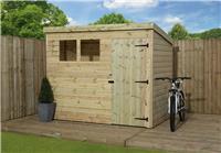 7X4 WOODEN GARDEN SHED SHIPLAP PENT TONGUE AND GROOVE GARDEN SHED DOOR RIGHT