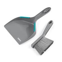 Beldray Antibac Dustpan & Brush Set Non-Scratch, Compact, Clips Together