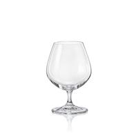 Crystalex Lara Brandy Glass Set of 6 – 400ml Snifters, Polished, Dishwasher Safe
