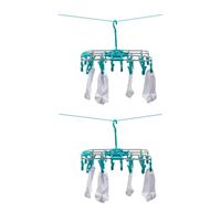 Beldray 2-in-1 Sock Airer Set of 2 20 Peg Drying Racks for Socks & Underwear