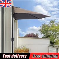 Wall Mounted Umbrella 105.9"L x 54.3"W x 92.9"H (269 x 138 x 236 cm) - Coffee UK