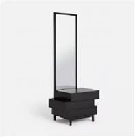 Habitat Greenwich 3 Drawer Storage Dresser with Mirror - Black