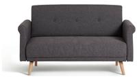 Evie Fabric 2 Seater Sofa in a Box - Charcoal