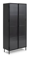 Habitat Morillo 2 Door Glass Display Cabinet - Black