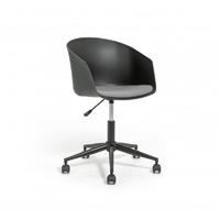Habitat Moon Fabric Office Chair - Black & Grey