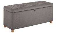 James Fabric Large Ottoman - Grey