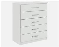 Normandy 5 Drawer Chest of Drawers - White