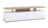 Habitat Floating Top TV Unit - White & Oak