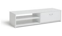 Squares 1 Drawer TV Unit - White