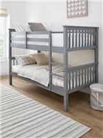 Novara Bunk Bed Grey Durable Space-Saving Bedroom Furniture for Kids