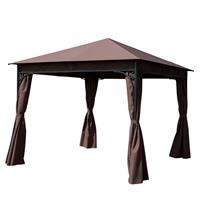Outsunny 3x3m Metal Garden Gazebo, Marquee Canopy Pavilion, Refurbished
