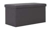 Medium Fabric Ottoman - Grey