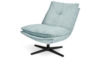 Soloman Fabric Swivel Chair - Blue