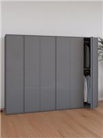 Layton Grey 6 Door Wardrobe | Family Bedroom Storage | Free Delivery UK