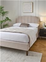 Rene Double Bed Natural Wooden Frame High Headboard Bedroom Furniture UK