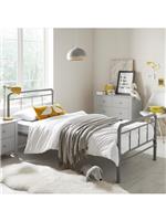 Freddie Children's Metal Single Bed Frame Grey Fast Delivery