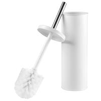 Beldray Toilet Brush & Holder Set Stiff Bristles Clean White (Open Box)