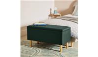 Olivia Large Ottoman Storage Box Green Footstool Living Room Furniture