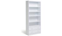 Maine 2 Drawer Bookcase - White