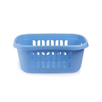 Beldray Hip Hugger Laundry Basket 38L, Curved, Easy Carry, Blue