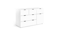 Habitat Zeke Wide 5 Drawer Chest White Storage Organiser Bedroom Furniture
