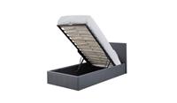 Heathdon Single End Lift Ottoman Bed Grey Modern Bedroom Storage