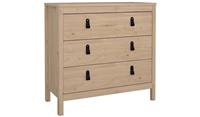Tvilum Madrid 3 Drawer Chest - Oak