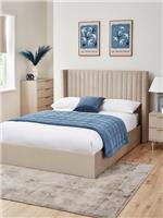 Haywood End Lift Up Storage Ottoman King Bed Natural Stylish and Modern Bedroom