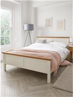Hanna Double Bed Frame Cream Oak | Country Cottage Style | Rigid Slats