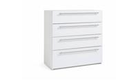 Atlas 4 Drawer Chest White Gloss Storage Organiser Bedroom Furniture