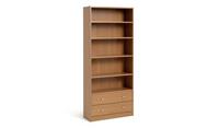 Maine 2 Drawer Bookcase - Oak Effect