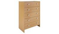 Seville 5 Drawer Chest Oak Effect For Bedroom Hallway Living Room Storage