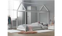 House Single Bed Frame White Kids Childrens Bedroom Furniture Playful
