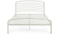 Jubilee Double Metal Bed Frame Off White Modern Bedroom Furniture