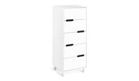 Henri 5 Drawer Tallboy White Storage Organiser Bedroom Furniture