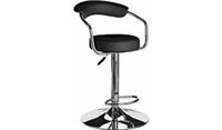 Executive Gas Lift Bar Stool Black With Backrest Comfortable