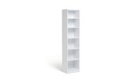 Maine Narrow Bookcase - White