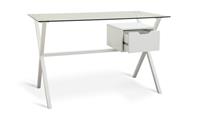 Dria 1 Drawer Office Desk White Modern Home Office Furniture Workspace