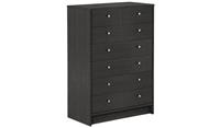 Malibu 7 Drawer Chest Black Oak Effect Storage Organiser Bedroom